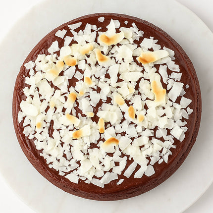 Andy Anand Sugar Free Raspberry Chocolate Coconut Cake Exquisite 9"with Real Chocolate Truffles: Delectable Dessert Baked in Homemade Style In Sugar Free Bakeries - 2.8 lbs