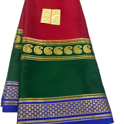 120gm Pure Mysore Silk Saree With Bentex Border