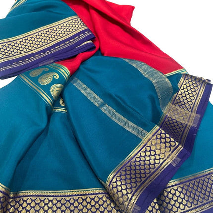 120gm Pure Mysore Silk Saree With Bentex Border