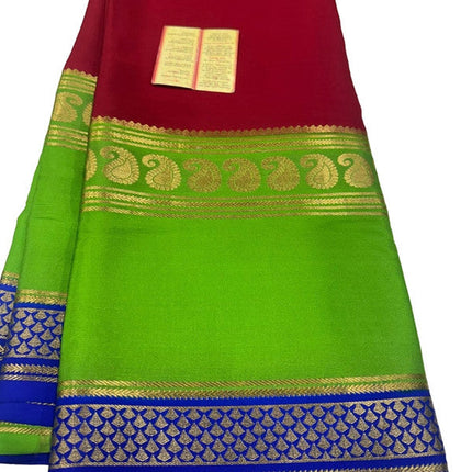 120gm Pure Mysore Silk Saree With Bentex Border