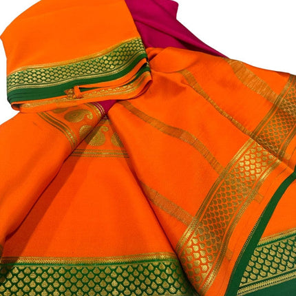 120gm Pure Mysore Silk Saree With Bentex Border