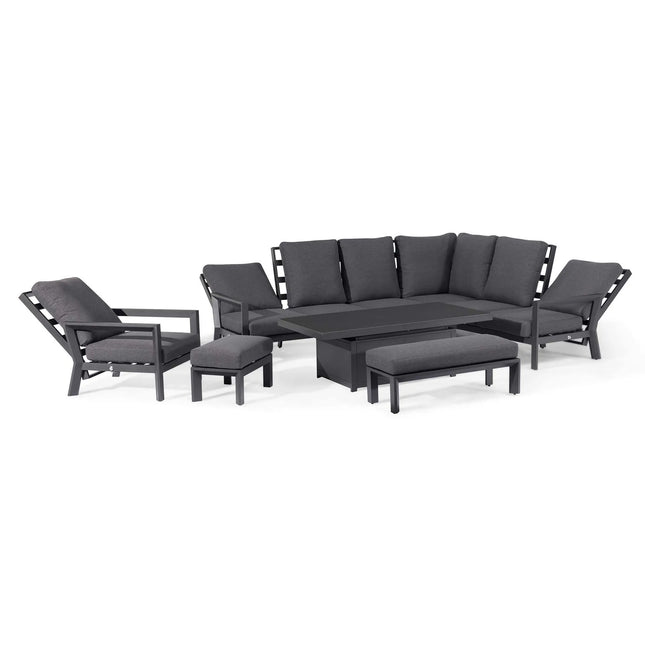 NICE GARDEN Solaria Aluminum Outdoor Sofa Set — Modern Garden Lounge Furniture for Restaurants, Villas & Leisure Terraces