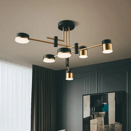 Noir Halcyon Pendant – 8-Light Modern Nordic Chandelier by The House of Bonney