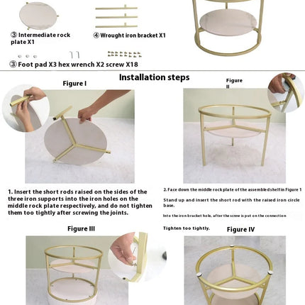 CelesteRound Modern Slate Nightstand – Minimalist Luxury Metal Side Table with Drawer for Bedroom & Living Elegance