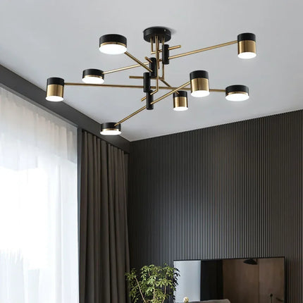 Noir Halcyon Pendant – 8-Light Modern Nordic Chandelier by The House of Bonney