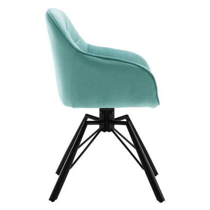 VelvetWhirl Comfort Dining Duo – 2PCS Swivel Upholstered Armchair Set for Kitchen & Living Harmony