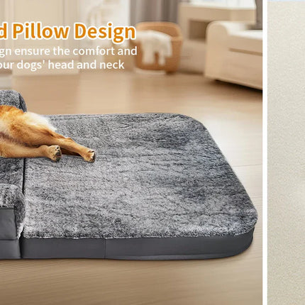 Foldable Human Dog Bed – 2-in-1 Calming Plush Sofa Lounge for Adults & Pets (Washable, Waterproof, Weighted Comfort)