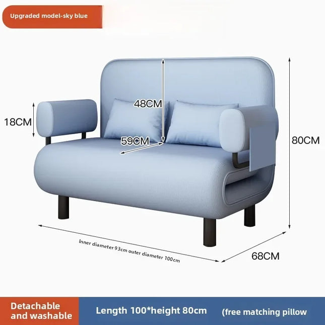 Bonney Rêve Convertible Sofa Bed — Modern Folding Telescopic Design for Small Apartments, Balcony Lounges & Single Suites