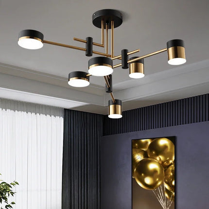 Noir Halcyon Pendant – 8-Light Modern Nordic Chandelier by The House of Bonney