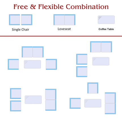 Maison Veranda: 4-Piece Rattan Conversation Set with Storage Coffee Table & Red Cushions