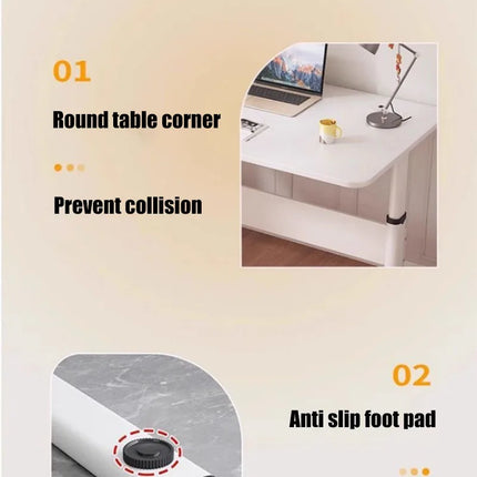 BrightNest Adjustable Steel Study Table – Modern Minimalist Children’s Desk with Rounded Corners & Strong Load-Bearing Design