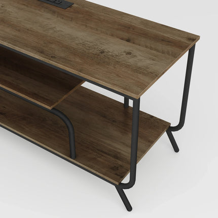 WhisperGlow Luxe TV Stand With Smart Power & Ambient LED Aura – Light Gray Serenity