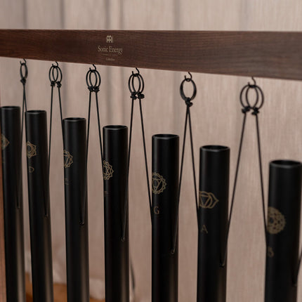7-Piece Sound Bath Tube Chimes Chakra Set, 432 Hz, Black