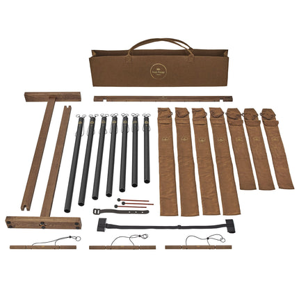 7-Piece Sound Bath Tube Chimes Chakra Set, 432 Hz, Black