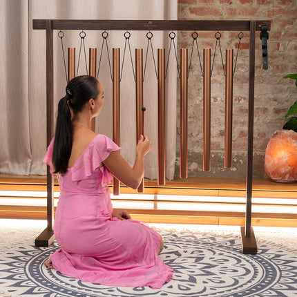 8-Piece Sound Bath Tube Chimes Set, 440 Hz, Bronze