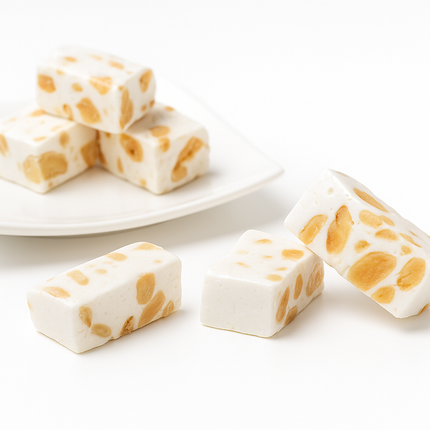 Andy Anand Chocolatier Sugar & Gluten Free Almond Brittle Nougat - Made in Europe Gluten Free Diabetic Friendly Nougat Candy, Unforgettable Flavor,Bite With Italian Nougat Brittle (7 Oz)