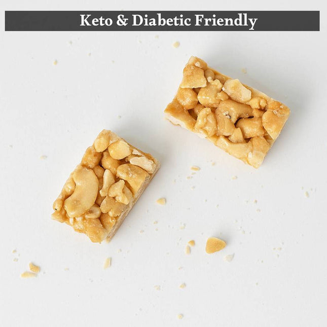 Andy Anand Sugar Free Cashew Brittle - 7 Oz Decadent Treats to Satisfy Your Cravings, Healthy Cashew Brittle Without Added Sugar