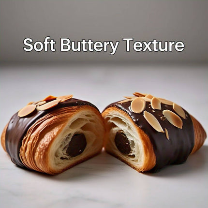 Andy Anand Dark Chocolate Almond Croissants Cake, 10 Pcs Handcrafted Guilt-Free Treats 2 lbs