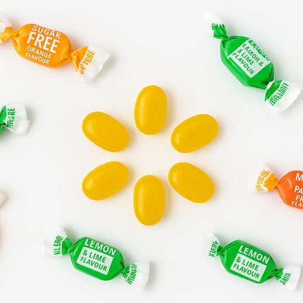 Andy Anand 55 Pc Sugar Free Ginger Candy with great tasting 3 Flavors Orange, Mango & Lemon Made In Italy, Imported Sugar Free Hard Candy - Delicious and Healthy 7 Oz