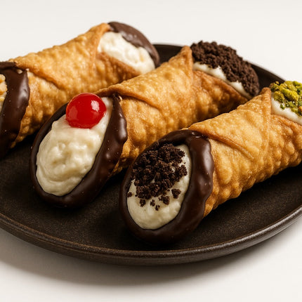 Andy Anand Chocolate Cannoli Italian Sicilian Creamy Dessert 4 Flavors (8 Pcs)