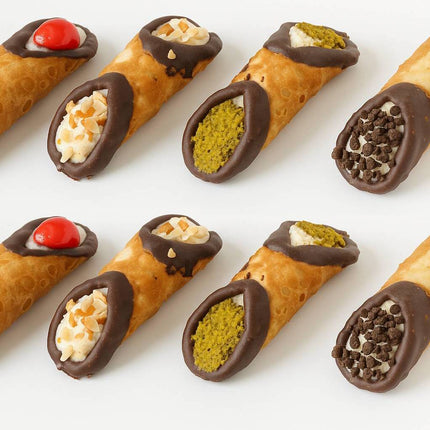 Andy Anand Chocolate Cannoli Italian Sicilian Creamy Dessert 4 Flavors (8 Pcs)