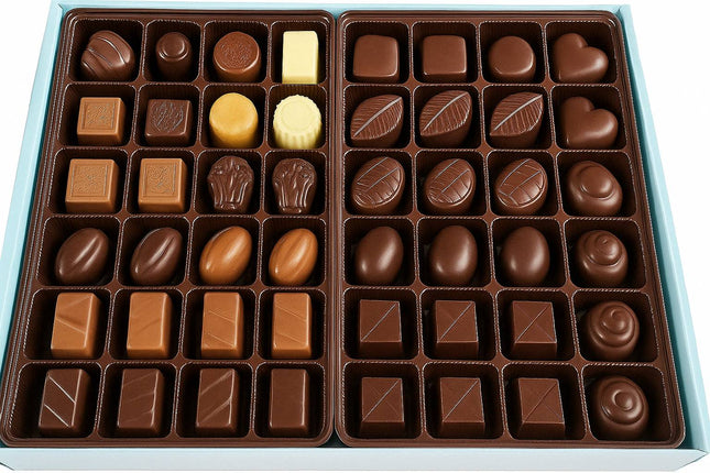 Andy Anand 48 Pc Sugar Free Chocolate Truffles – Pure Delight, Premium Belgian Truffles Made with 60% Chocolate (Cocoa Butter)