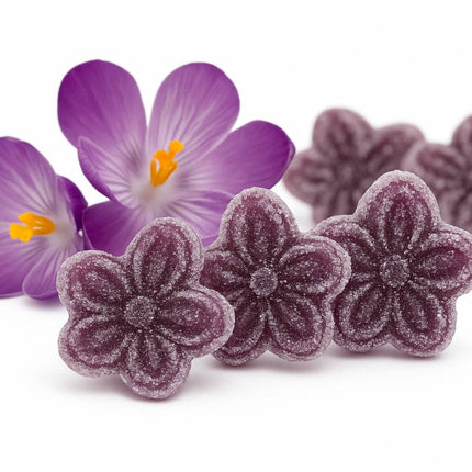 Andy Anand 150 Pc Sugar Free Violets, A Typical Old Candy Dragée Shaped Like A Flower Of Five Petals Made With The Essence Of Violet, Sugar Free Hard Candy - Made in Europe 3.5 Oz - 3 Pack (Shipped Free)