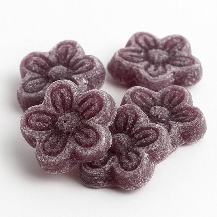 Andy Anand 150 Pc Sugar Free Violets, A Typical Old Candy Dragée Shaped Like A Flower Of Five Petals Made With The Essence Of Violet, Sugar Free Hard Candy - Made in Europe 3.5 Oz - 3 Pack (Shipped Free)