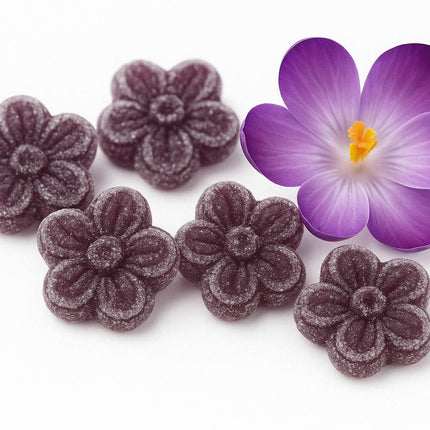 Andy Anand 150 Pc Sugar Free Violets, A Typical Old Candy Dragée Shaped Like A Flower Of Five Petals Made With The Essence Of Violet, Sugar Free Hard Candy - Made in Europe 3.5 Oz - 3 Pack (Shipped Free)