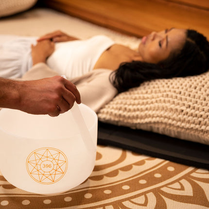 10" Solfeggio Crystal Singing Bowl, Ut 396 Hz, Note G4