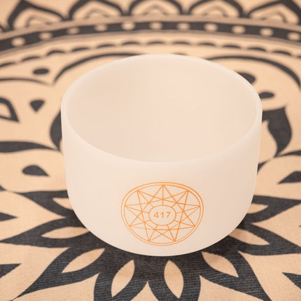 10" Solfeggio Crystal Singing Bowl, Re 417 Hz, Note G#4