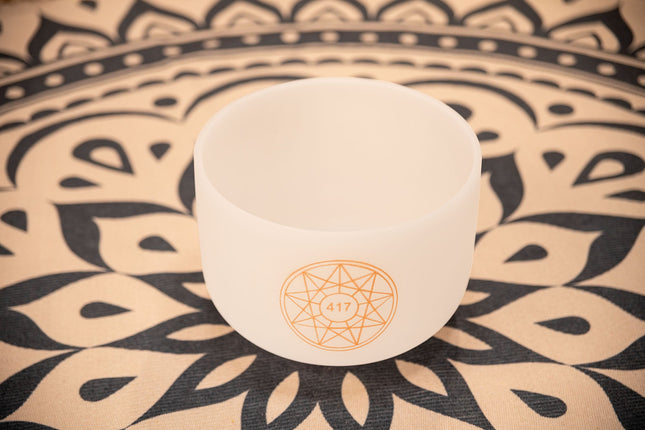 10" Solfeggio Crystal Singing Bowl, Re 417 Hz, Note G#4