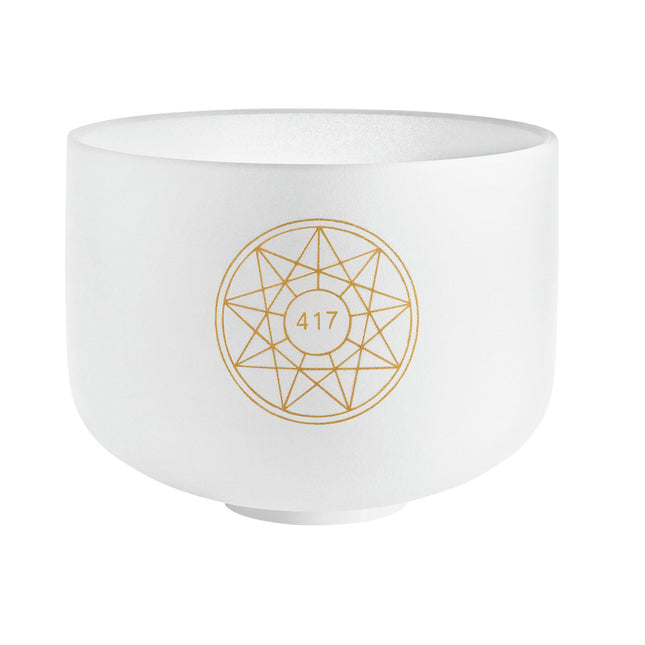 10" Solfeggio Crystal Singing Bowl, Re 417 Hz, Note G#4