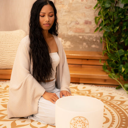 12" Solfeggio Crystal Singing Bowl, 174 Hz, Note F3