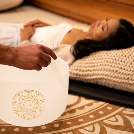 12" Solfeggio Crystal Singing Bowl, 174 Hz, Note F3