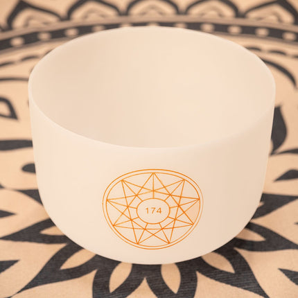 12" Solfeggio Crystal Singing Bowl, 174 Hz, Note F3