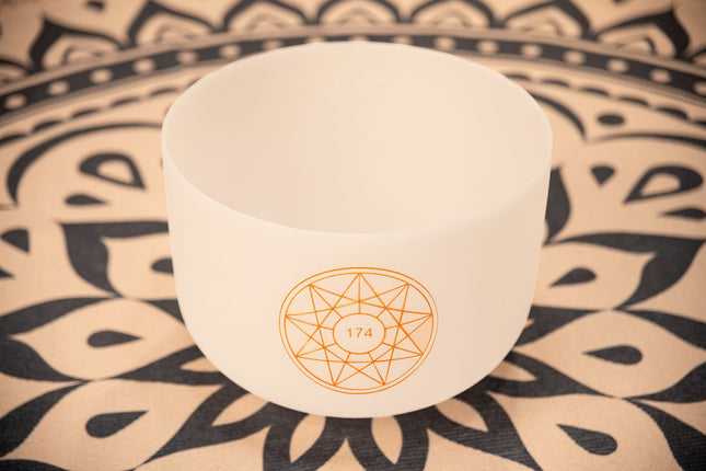 12" Solfeggio Crystal Singing Bowl, 174 Hz, Note F3