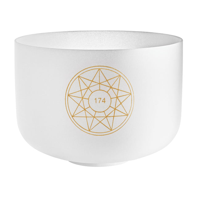 12" Solfeggio Crystal Singing Bowl, 174 Hz, Note F3