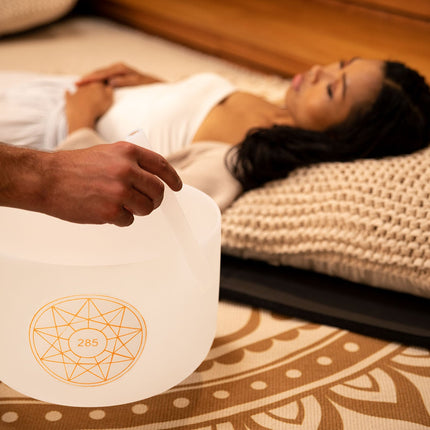 10" Solfeggio Crystal Singing Bowl, 285 Hz, Note C#4