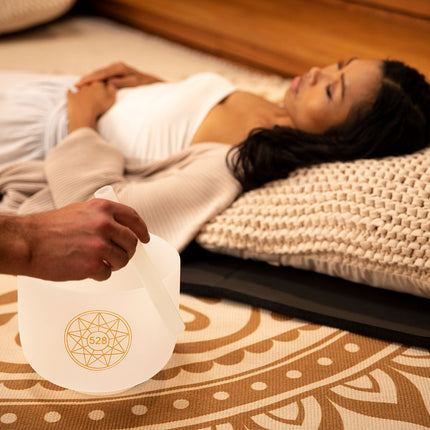 8" Solfeggio Crystal Singing Bowl, Mi 528 Hz, Note C5