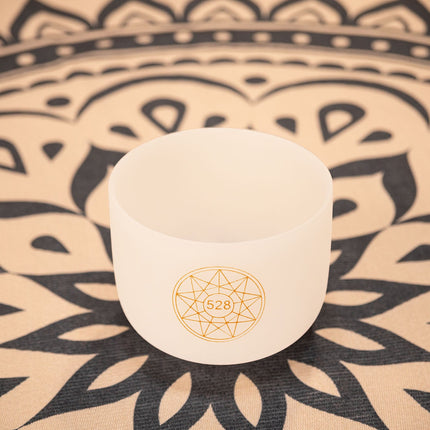 8" Solfeggio Crystal Singing Bowl, Mi 528 Hz, Note C5