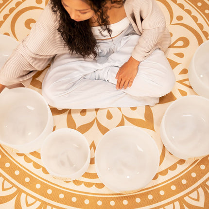 6-Piece Crystal Singing Bowl Chakra Set, Solfeggio