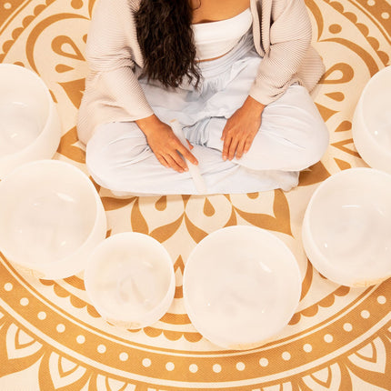 6-Piece Crystal Singing Bowl Chakra Set, Solfeggio