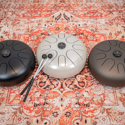 12" Steel Tongue Drum, A Minor, Black