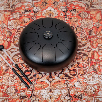 12" Steel Tongue Drum, A Minor, Black