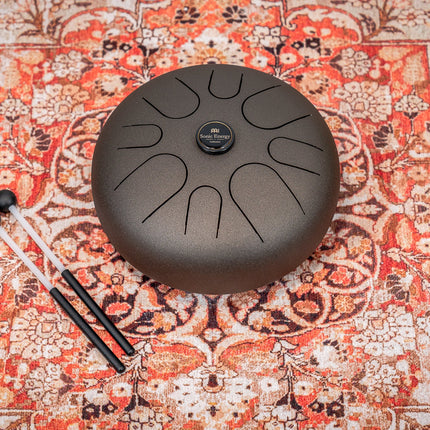 12" Steel Tongue Drum, A Minor, Vintage Brown