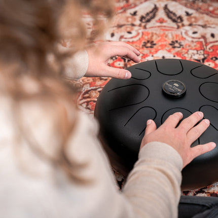 12" Steel Tongue Drum, G Major, Black