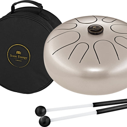 12" Steel Tongue Drum, G Minor, Pearl Grey