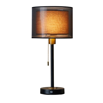 American Retro Gold Nordic Table Lamp – Luxury Warm LED Bedside & Study Light