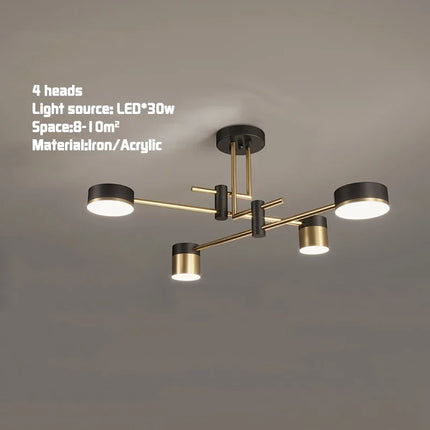 Noir Halcyon Pendant – 8-Light Modern Nordic Chandelier by The House of Bonney